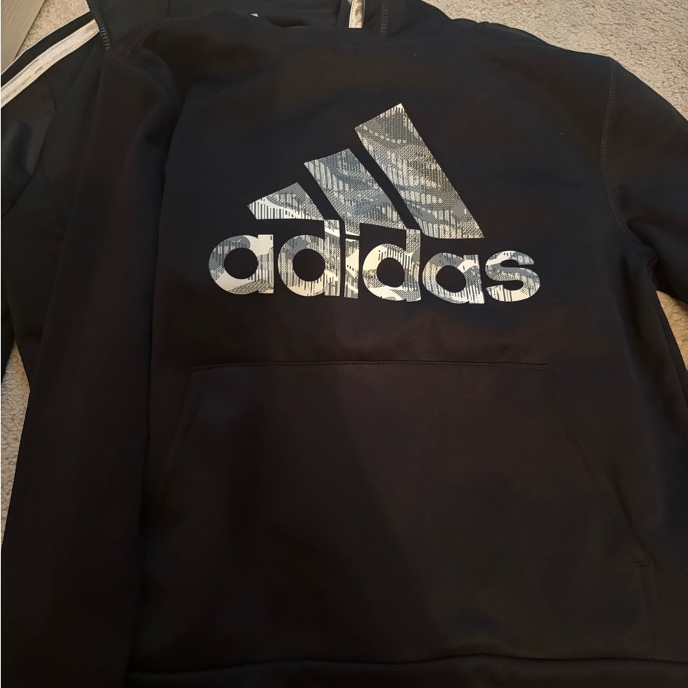 Boys adidas hoodie and jacket set size large